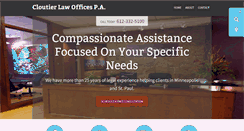 Desktop Screenshot of cloutier-law.com