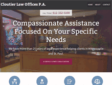 Tablet Screenshot of cloutier-law.com